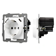 Изображение Розетка с заземлением и USB Type-A+C Arlight APO, белый 049822